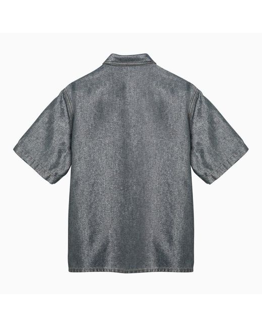 DARKPARK Gray Denim Short-Sleeved Shirt