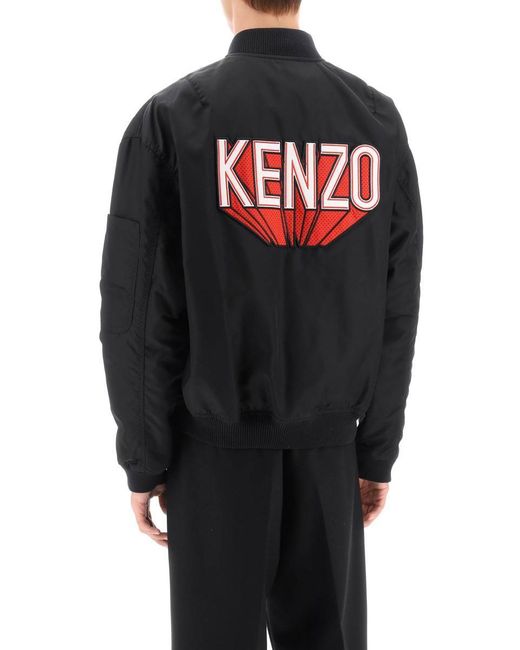 KENZO 'varsity' Bomber Jacket in Red for Men