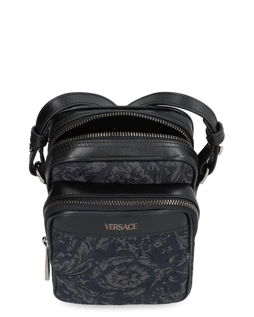 Versace Black Athena Crossbody Bag for men