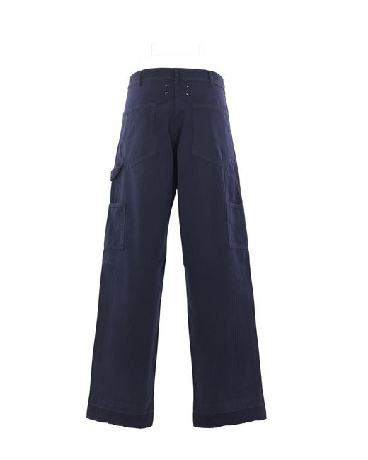 Maison Margiela Blue Trousers for men