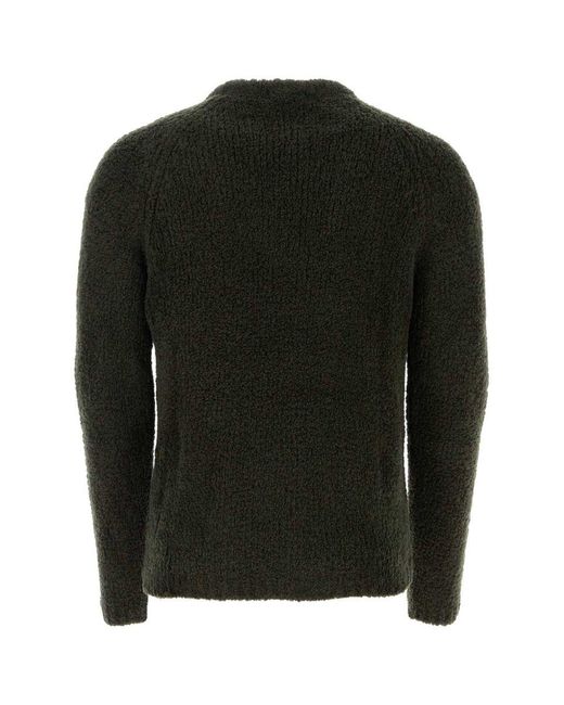 C P Company Black Dark Wool Blend Sweater for men