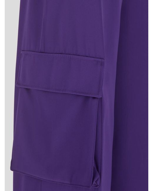 Versace Purple Wide Cargo Trousers