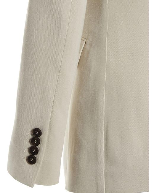 Brunello Cucinelli White Double Breast Blazer Jacket