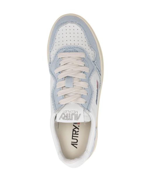 Autry White Medalist Panelled Sneakers