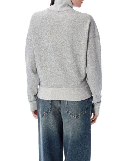Isabel Marant Gray Ross Half Zip Sweatshirt