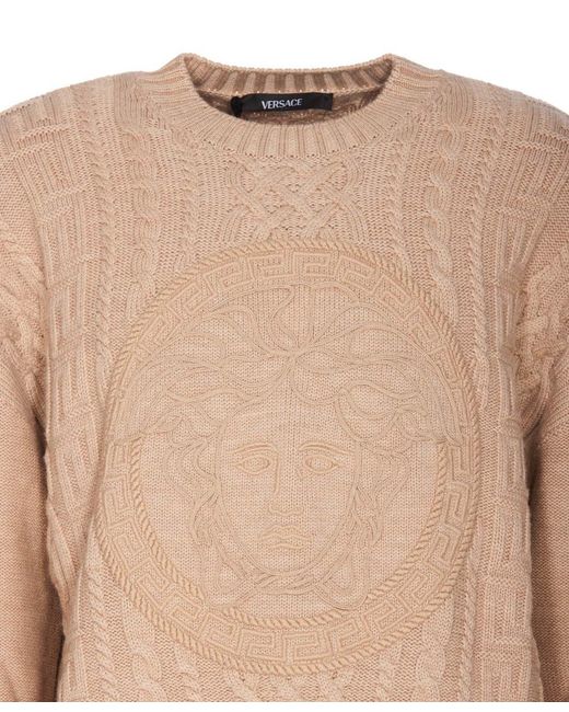 Versace Natural Sweaters for men