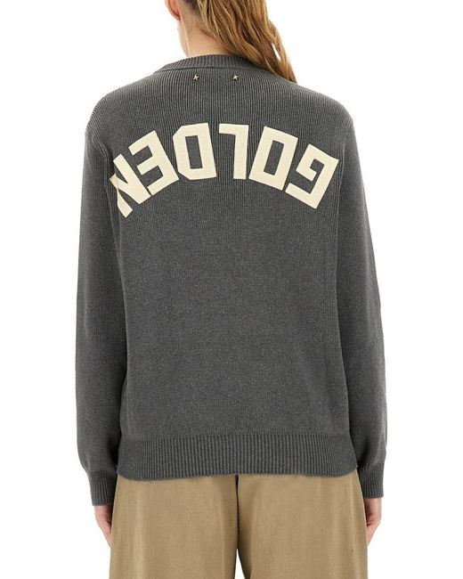 Golden Goose Deluxe Brand Gray Jersey With Logo