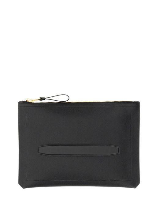 Tom Ford Leather Clutch Portfolio in Black for Men | Lyst