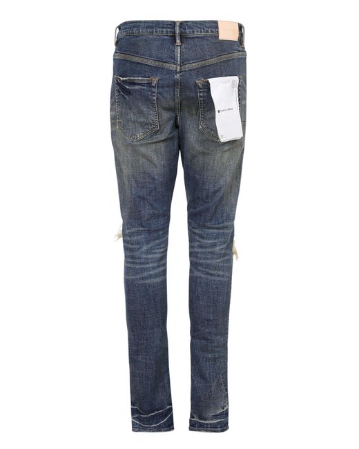 Denim P002 Ripped Slim-cut Jeans 