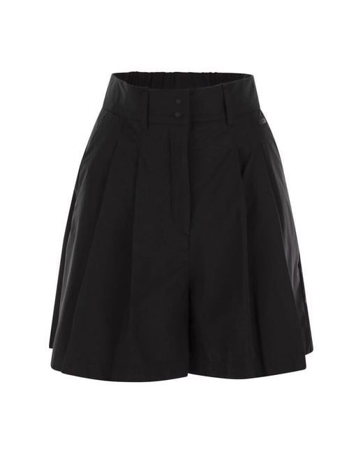 Herno Black Stretch Nylon Shorts
