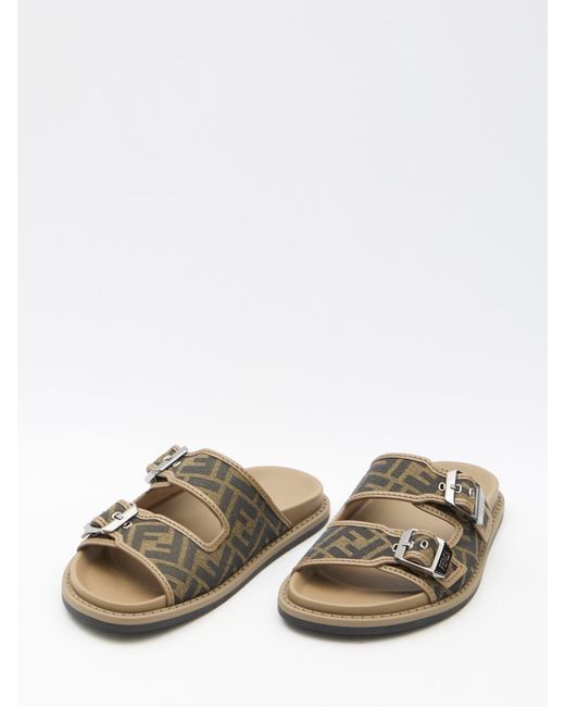 Fendi Brown Feel Sandals for men