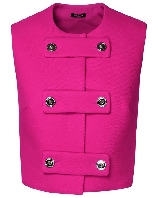 Versace Pink Fuchsia Polyester Vest