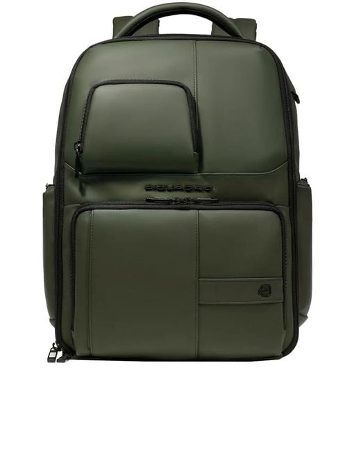 Piquadro Green Backpack For Pc And Ipad Bags