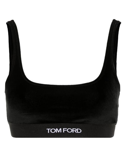 Tom Ford Black Top With Jacquard Effect