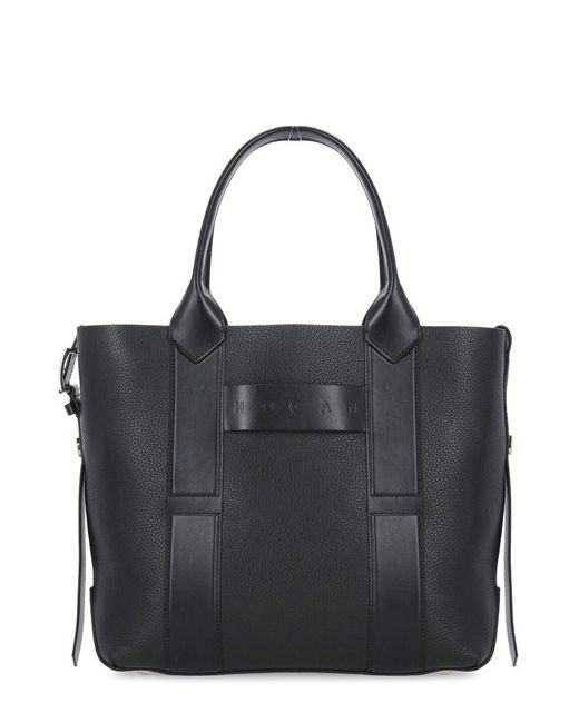 Hogan Black Script Medium Shopping Bag