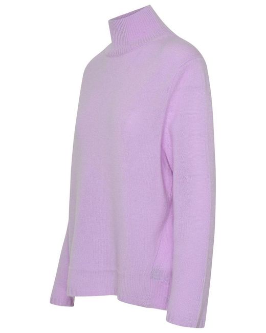 360cashmere Purple Luella Lilac Cashmere Turtleneck Sweater