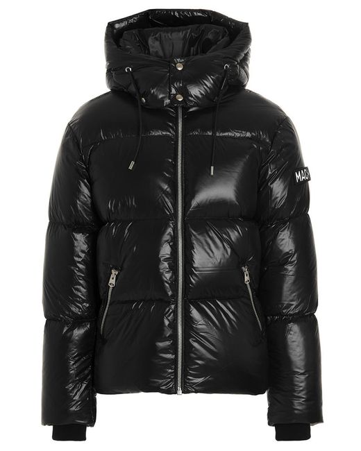 Mackage Black Logo Patch Down Jacket for men