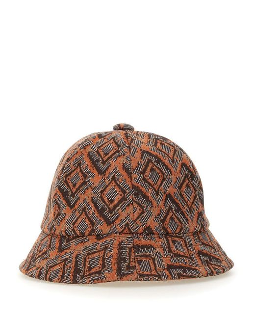 Needles Brown Hat With Print for men