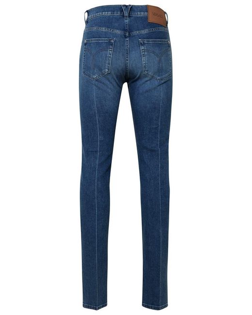 Versace Light Blue Cotton Jeans for men