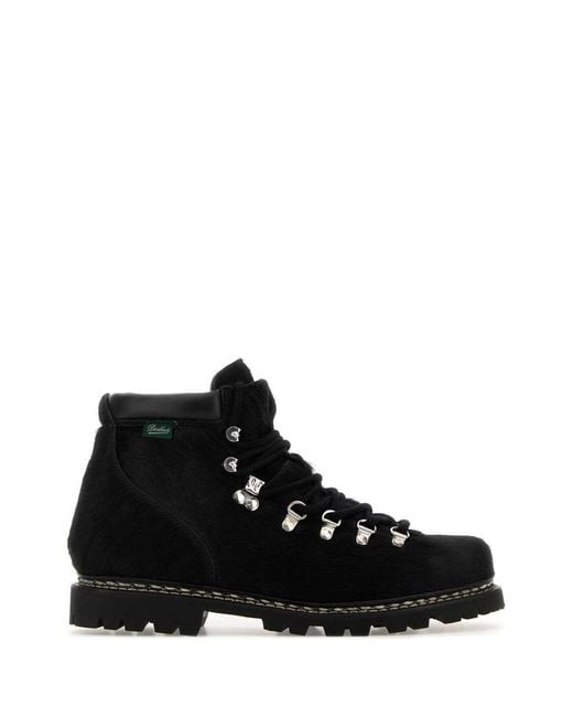 Junya Watanabe Black Calf Hair X Paraboot Ankle Boots for men