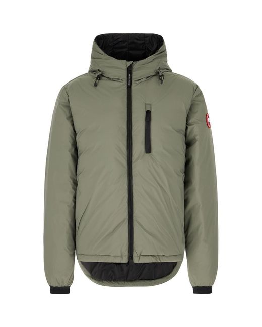Canada Goose Green Sage Nylon Lodge Down Jacket for men
