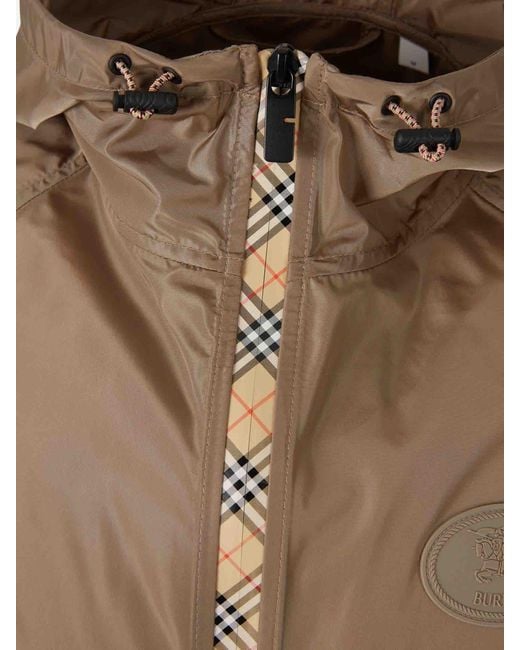 Burberry Brown Windbreaker Technical Jacket for men