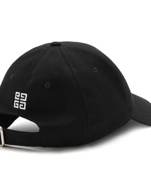 Givenchy Black Cotton Logo Baseball Cap for men