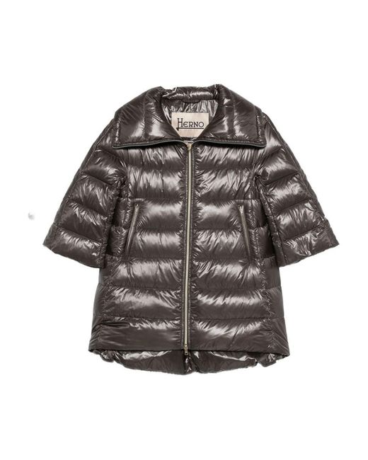 Herno Gray Cleofe Midi Down Jacket