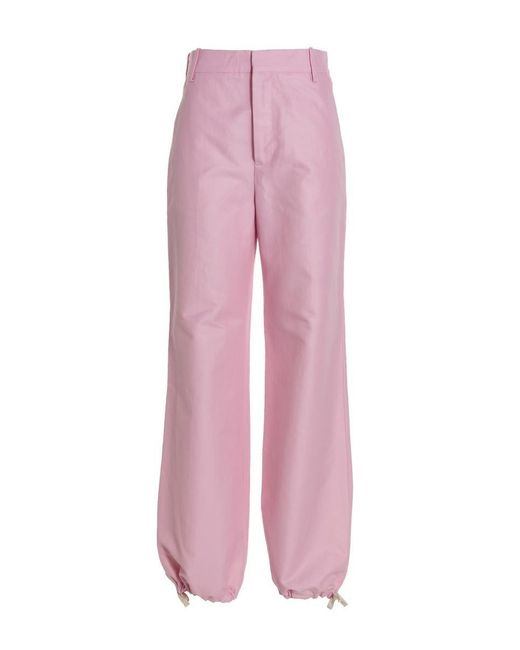 Marni Logo Embroidery Pants in Pink | Lyst