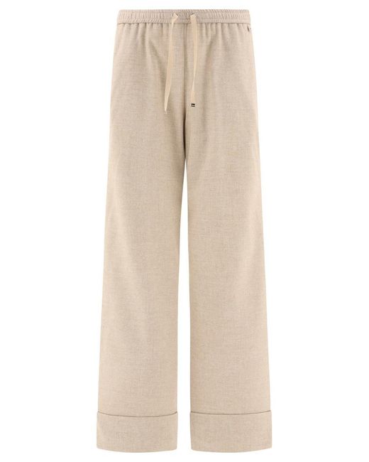 Herno Natural "Flannel Effect" Trousers