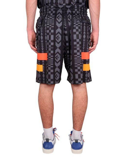 Marcelo Burlon Black X Kappa Bermuda Shorts for men