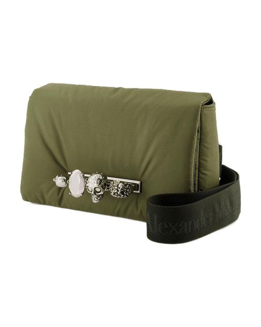 Alexander McQueen Green New Knuckle Bum Crossbody for men