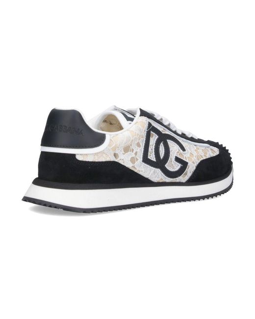 Dolce & Gabbana White Lace Sneakers