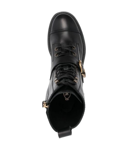 Tod's Black Buckle-detail Ankle Boots