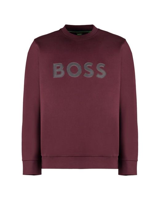Boss Purple Logo Sweatshirt for men