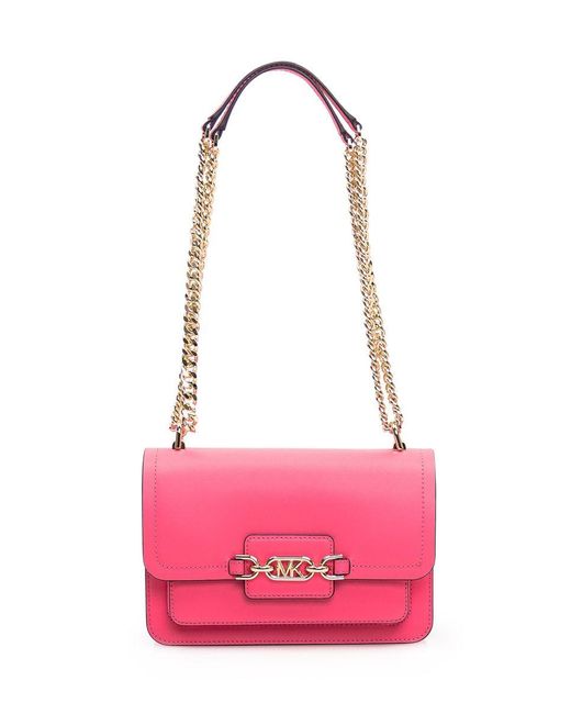 Michael Kors Pink Heather Leather Shoulder Bag