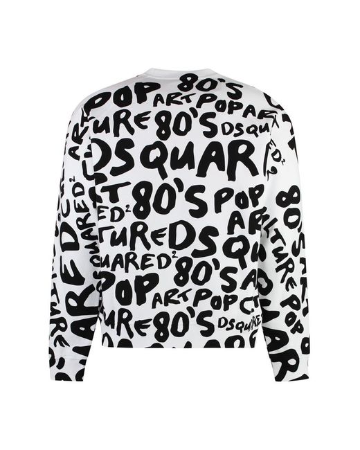 DSquared² Black Cotton Crew-Neck Sweatshirt for men