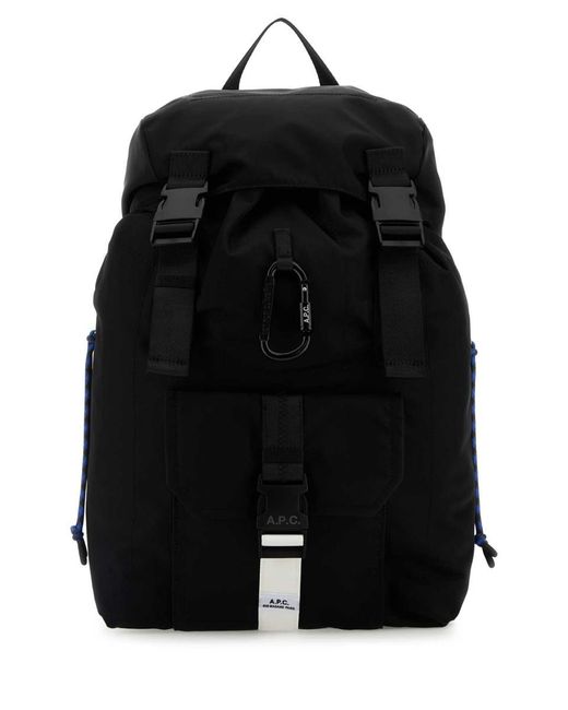 A.P.C. Black Fabric Trek Backpack for men