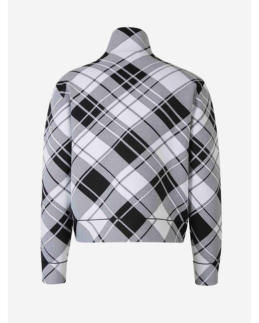 Burberry Gray Checkered Jacket for men