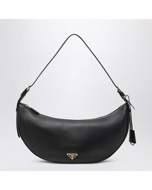 Prada Black Demi-lune Large Shoulder Bag