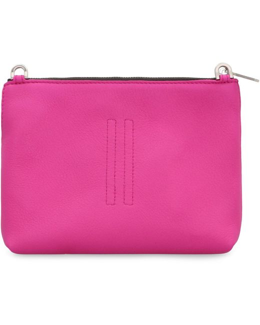 Rick Owens Purple Adri Mini Leather Shoulder Bag for men