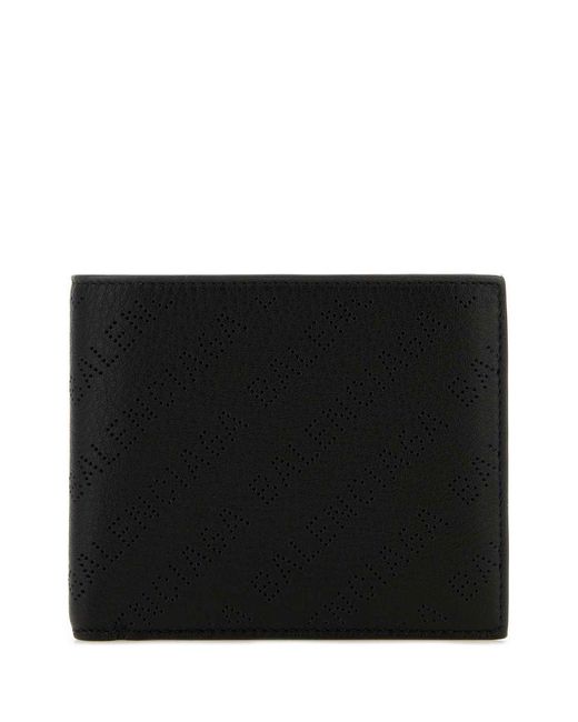 Balenciaga Black Grained Leather Wallet for men