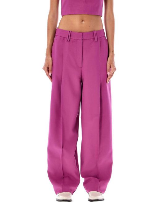 Ganni Pink Summer Pleated Pants
