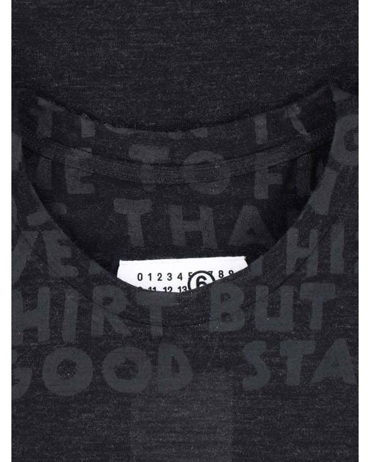 MM6 by Maison Martin Margiela Black Logo T-Shirt for men