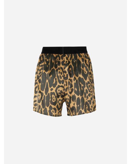 Tom Ford White Elastic Silk Shorts