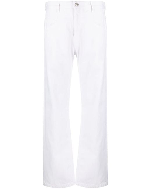 Isabel Marant White Straight-leg Denim Jeans