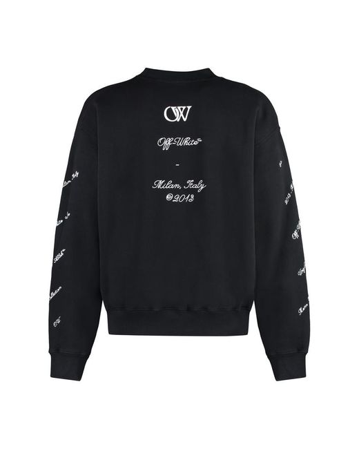 Off-White c/o Virgil Abloh Black Cotton Crew-neck Sweatshirt for men
