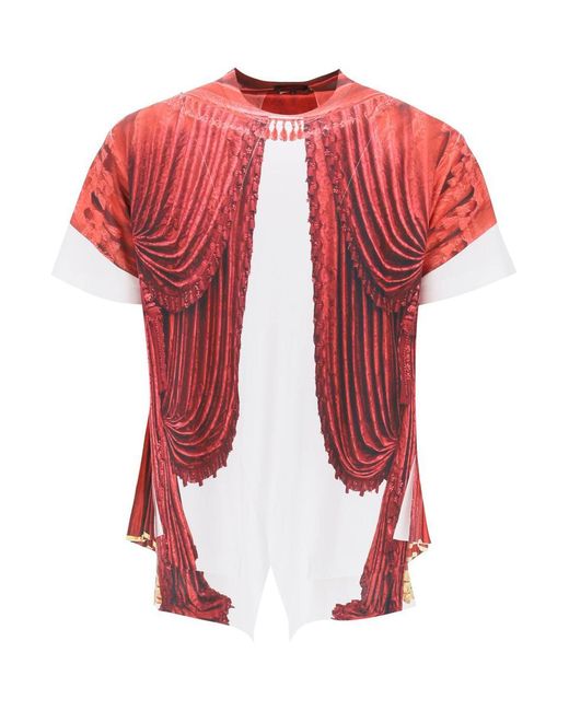 Comme des Garçons Red Comme Des Garcons Homme Plus Theater Print T-Shirt With for men