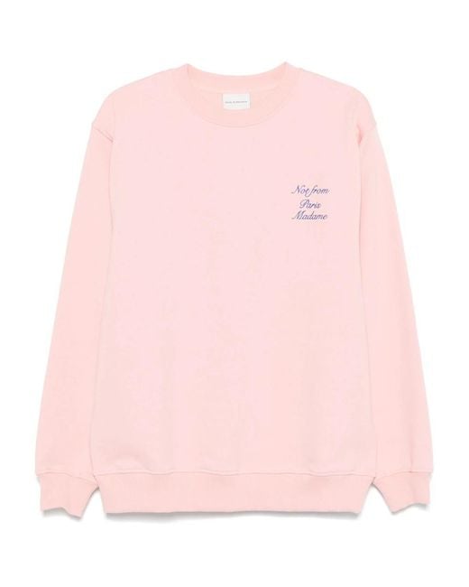Drole de Monsieur Pink Le Sweatshirt Slogan Cursive for men