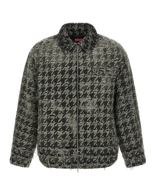 DIESEL Gray 'D-Elmo-Fsh' Jacket for men